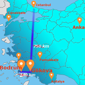 BODRUM-GOKOVA-BODRUM 8 JOURS 7 NUITS PAR VOL
