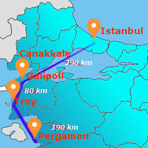 GALLIPOLI - TROY - PERGAMON 2 JOURS 1 NUIT EN BUS
